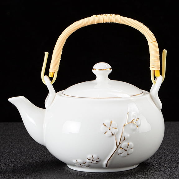 WRITWAA Iron Teapot Handle 4Pcs, Light Yellow, Corrosion-Resistant, Simple Design for Teapot Replacement