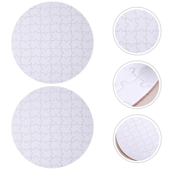 WRITWAA 4Pcs Transfer Puzzles Blank Puzzle Pieces Photo Printing Decoration for Friends Family
