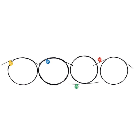 WRITWAA 4Pcs Ukulele C Strings Nylon Black Durable Material for Clear Sweet Timbre