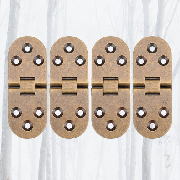 WRITWAA 4Pcs Wardrobe Gemel Zinc Alloy Golden Metal Hinge Durable Anti Rust Furniture Accessories