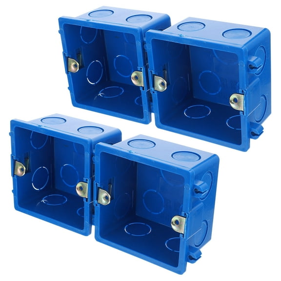 WRITWAA 4Pcs Waterproof Junction Box Blue PVC Cable Wiring Box for Stable Power Wire Protection