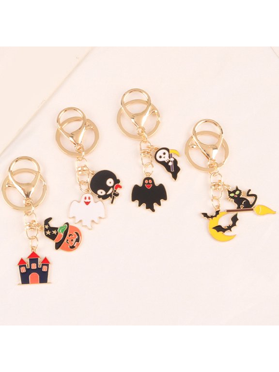 Creative Keychains Assorted Color Safe Alloy Durable 4Pcs