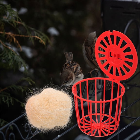 WRITWAA 4pcs Bird Nests Hatching Tool Plastic Red for Pet Birds Supplies