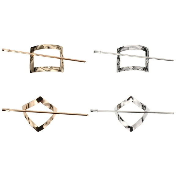 WRITWAA 4pcs Hair Charms Alloy Hair Cuff Bun Decorative Headdress for Women