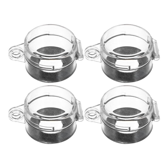 WRITWAA 4Pcs Transparent Emergency Stop Button Covers Dustproof Safety Guards for 22Mm Switches