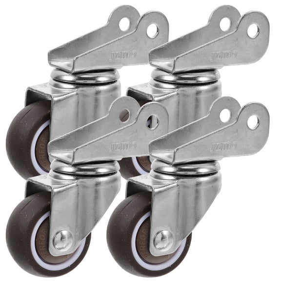 WRITWAA Caster Wheels Set Heavy Duty Silver for Furniture Easy Movement 4Pcs