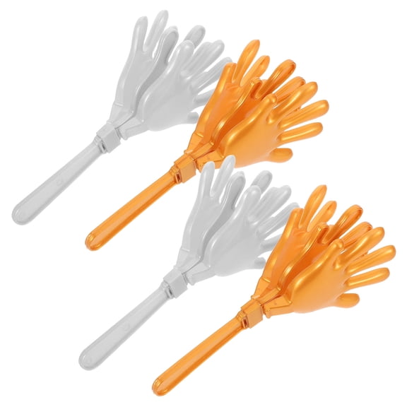 WRITWAA 4pcs Hand Clappers Noisemakers Plastic Party Decorations for Events, Sports, Celebrations, and Attendees