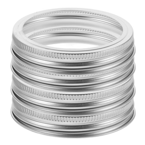WRITWAA 4pcs Regular Mouth Mason Jar Rings Stainless Steel Replacement for Germination for Gardeners
