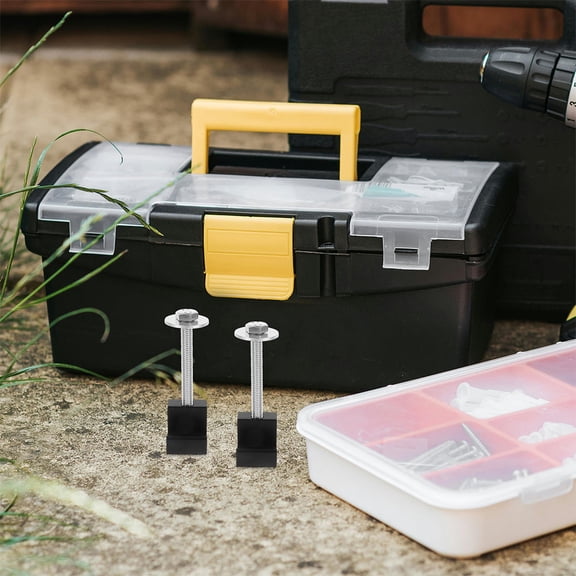 WRITWAA 4Pcs Black Metal Tool Box Clamps Heavy Duty Mounting Kit for Pickup Truck