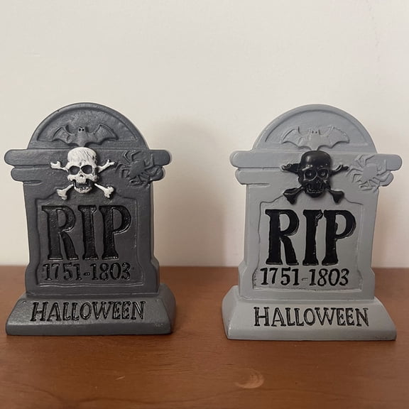 WRITWAA Gravestone Decor Resin Tombstones for Yards and Events 4Pcs