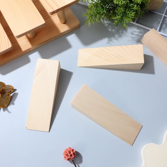 WRITWAA 4-Pack Wooden Door and , Smooth Triangular Blocks for Secure Installation, Easy Setup Door Bottom