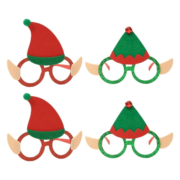 WRITWAA 4pcs Festive Decorative Glasses Assorted Colors Costume Props for Kids and Adults Party Supplies
