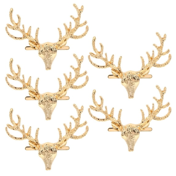 WRITWAA Elegant Elk Bag Buckles, Golden Metal Decorative Locks for Fashionable Bags, DIY Supplies