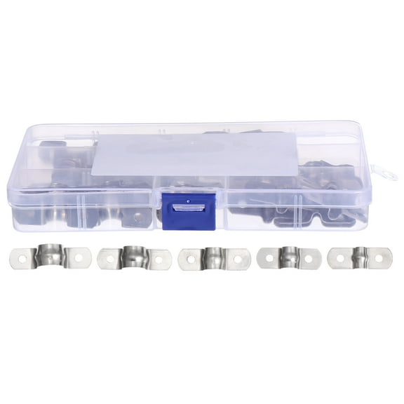WRITWAA 50Pcs Heavy Duty Stainless Steel U Shape Tube Clamp for Industrial Water Oil Gas Systems