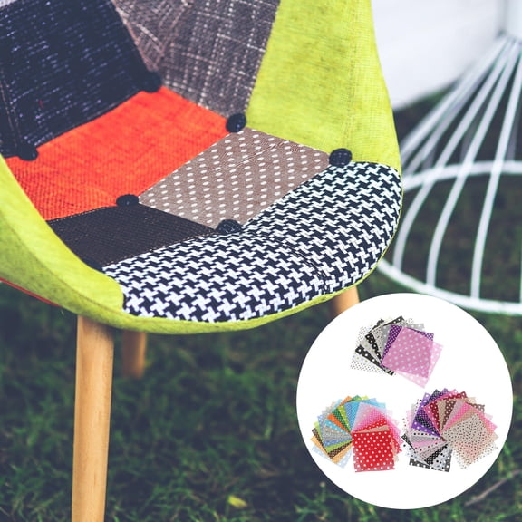 WRITWAA 50Pcs Handmade Cloth Assorted Printed Patterns Cotton Fabric for Sewing and Crafts