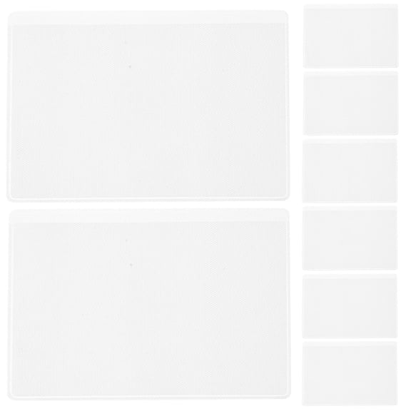 WRITWAA 50Pcs Clear Plastic Card Covers for Credit Business Id and Insurance Cards