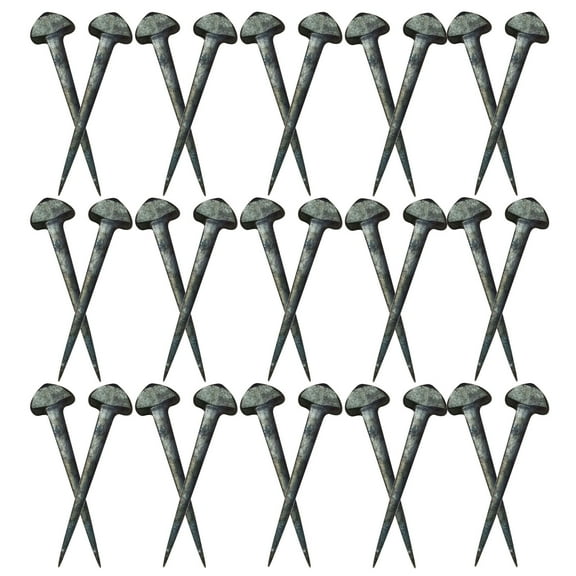WRITWAA 50 Pcs Horseshoe Nails Iron Wear Resistant Horse Hoof Nails for Farrier and Use