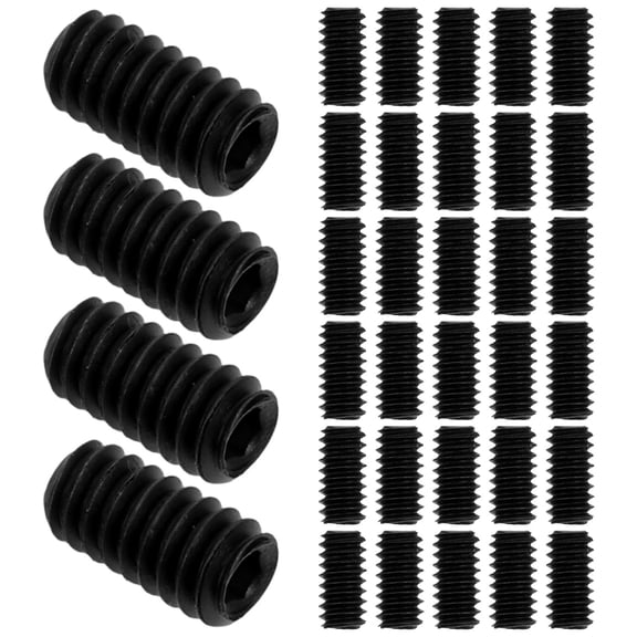 WRITWAA 50Pcs Internal Hex Drive Allen Key Screws Black Carbon Steel Flat Head Grub Screw Kit