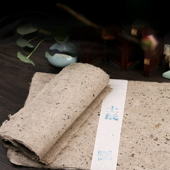 WRITWAA 50Pcs Washi Paper for Household Use Khaki 28x39cm Ink Holding