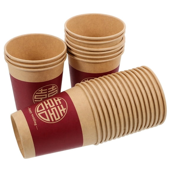 WRITWAA Chinese-Style Paper Cups Multi Perfect for Wedding Celebrations