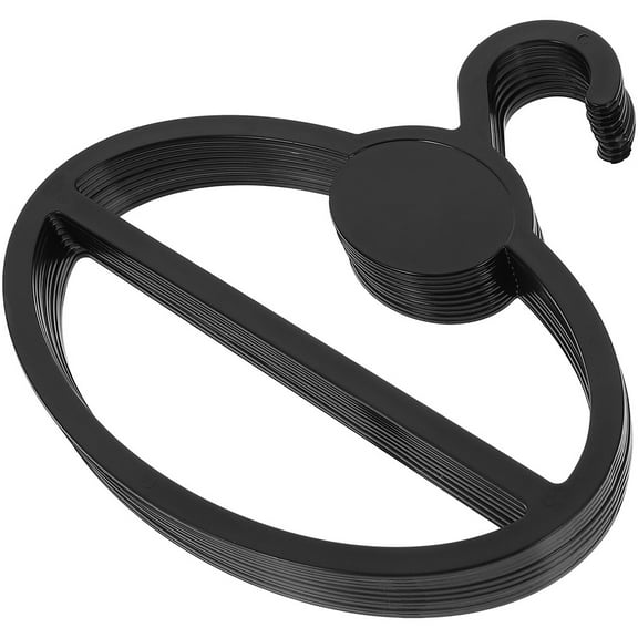 WRITWAA 50Pcs Black Scarf Holder Organizer Rack for Efficient Storage of Belts Ties and Scarves