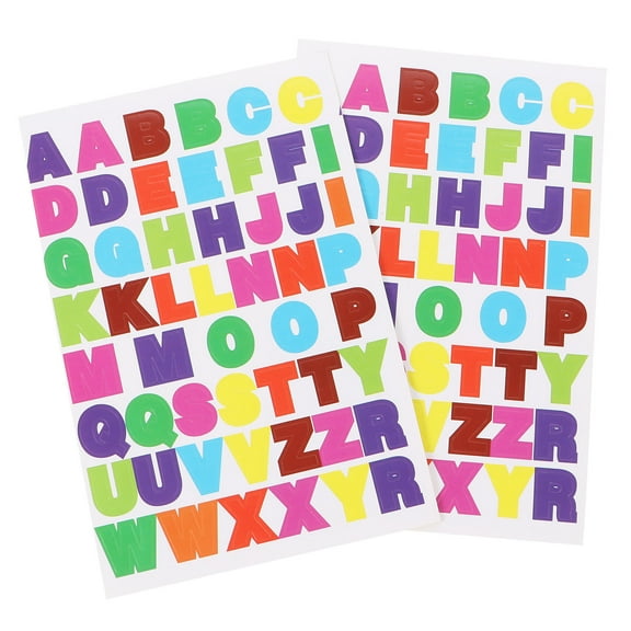 WRITWAA Letter Decals Paper Decorative Assorted Color 50pcs