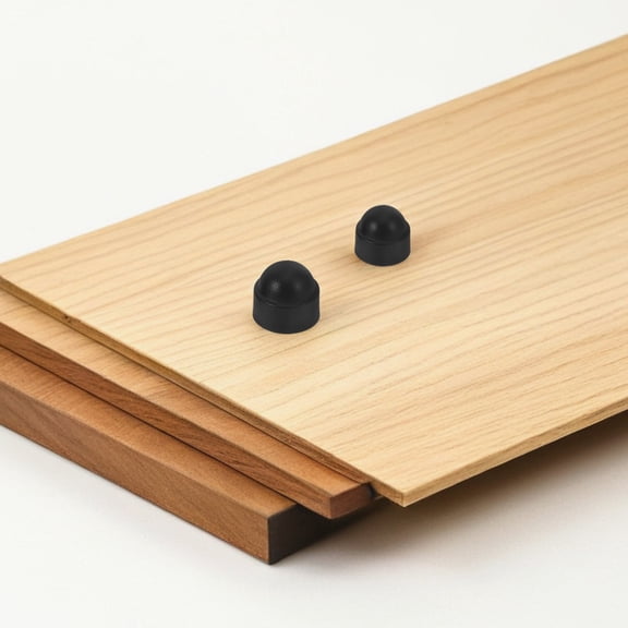 WRITWAA 50Pcs Black Plastic Screw Caps Durable Bolt Nut Covers for Automotive Furniture and Industrial Use