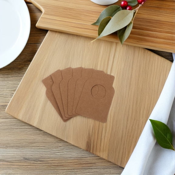 WRITWAA 50pcs Wine Bottle Identification Labels Light Brown Kraft for Rustic Look in Christmas