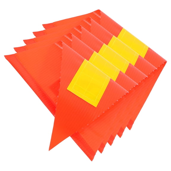 WRITWAA Red PVC Bike Safety Flag Durable Tear-Resistant Cycling Warning for Bikes 5Pcs
