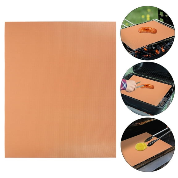 WRITWAA 5-Pack Non-Stick Reusable Fiberglass Mats for Outdoor Grilling and Home Cooking Use