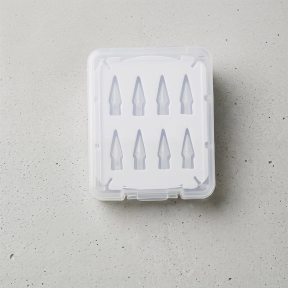 WRITWAA 5Pcs Compact Plastic Stylus Tip Organizer Case for Pen Accessories and Replacement Nibs