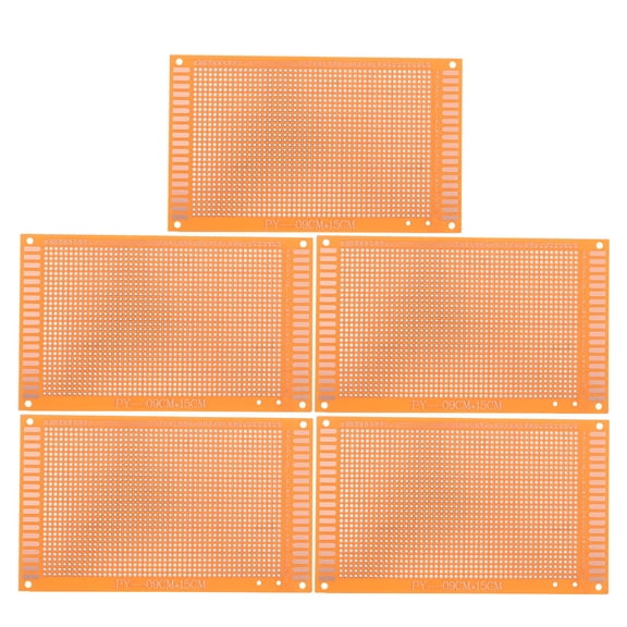 WRITWAA 5Pcs DIY Experiment Board with Fiberglass Single Sided Pcb and Universal Hole Pitch for Soldering Practice