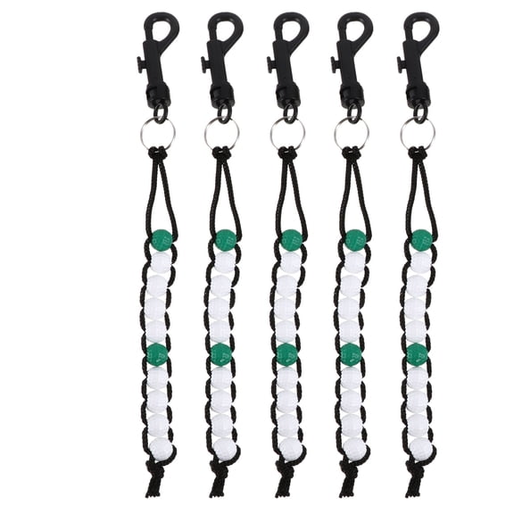 WRITWAA Plastic Golfs Scoring Device Black for Outdoor Enthusiasts 5Pcs