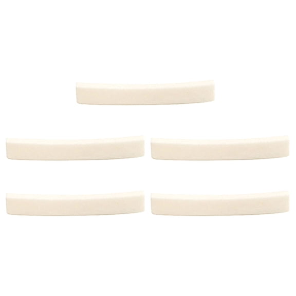 WRITWAA 5Pcs Guitar Bone Saddle Blanks Ivory for Acoustic and Electric Guitar with Enhanced Sound Quality