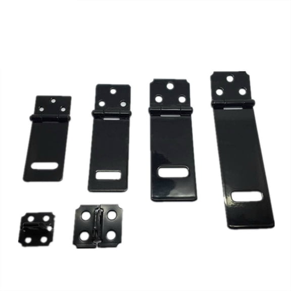 WRITWAA 5-Pack Black Padlock Hasp Door Clasp Hasp and Staple for Home Security and Gate Lock