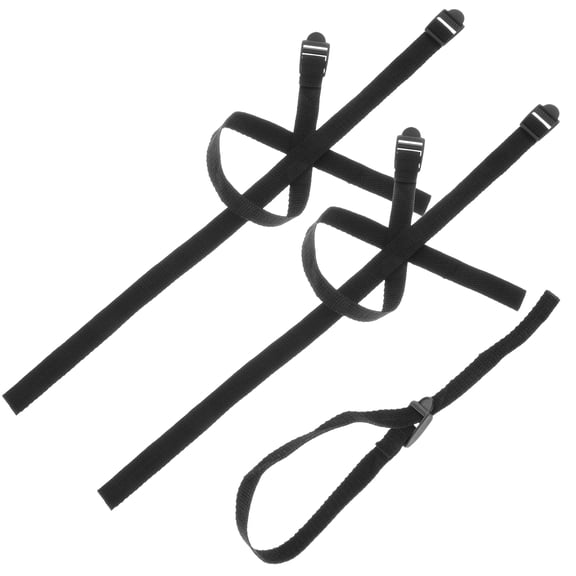WRITWAA 5Pcs Multi-Functional Ski Strap Black Fabric for Ski Resort Use and Prevent Dropping