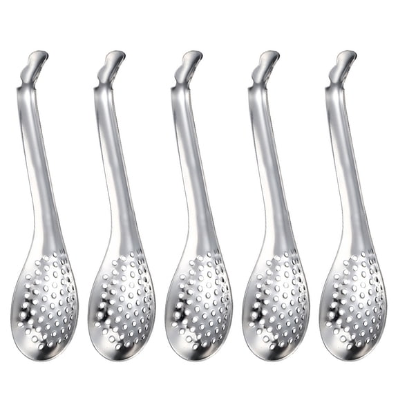 WRITWAA 5-Piece Stainless Steel Caviar Spoons with Porous Design for and Serving