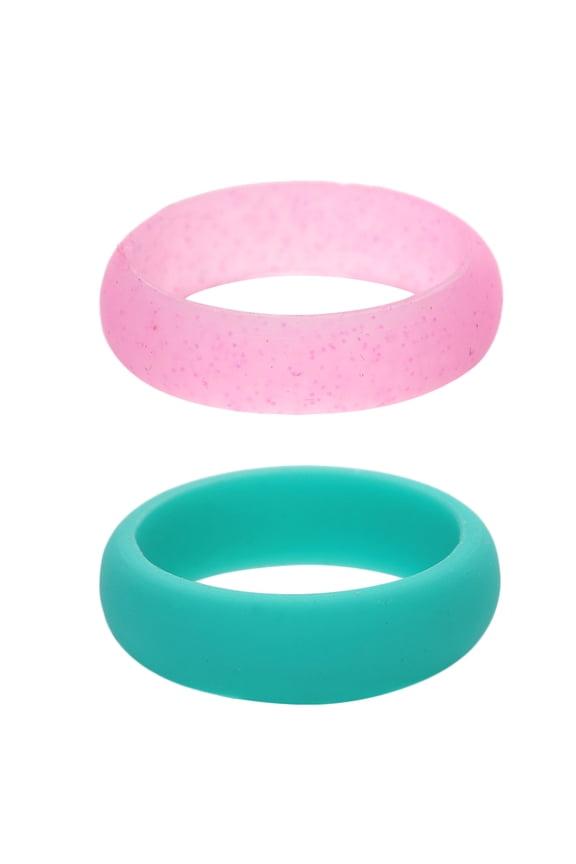 Unisex Silicone Rings Joint Rings Style Assorted Color 5Pack
