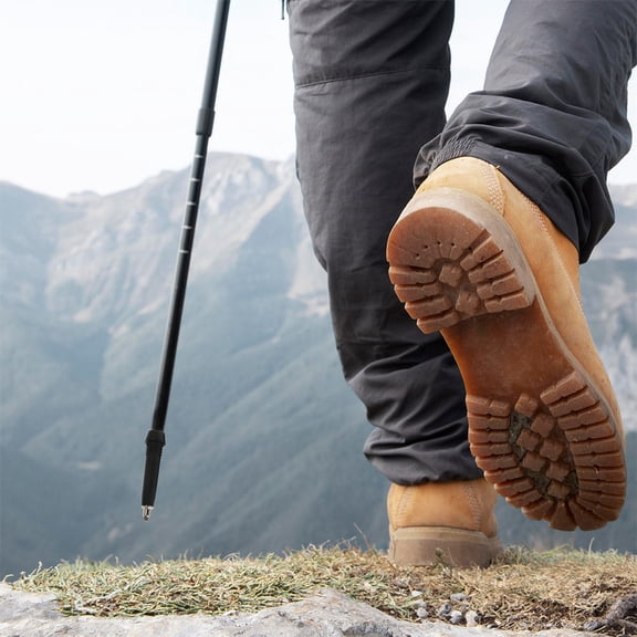 WRITWAA 5pcs Trekking Pole Accessories Replacement Black Plastic for Hiking Enthusiasts and Outdoor Use