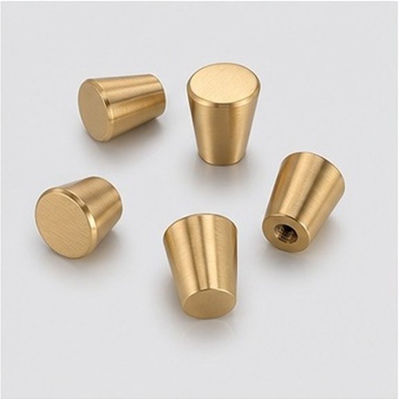 WRITWAA 5Pcs Vintage Copper Pull Handle in Golden Color for Home Cabinet, Drawer, and Closet