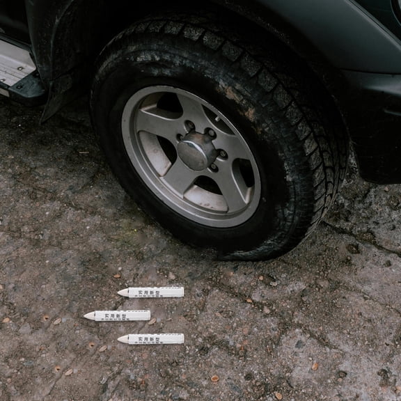 WRITWAA Car Tire Marker White Wax 5Pcs Waterproof Auto Repair Pen