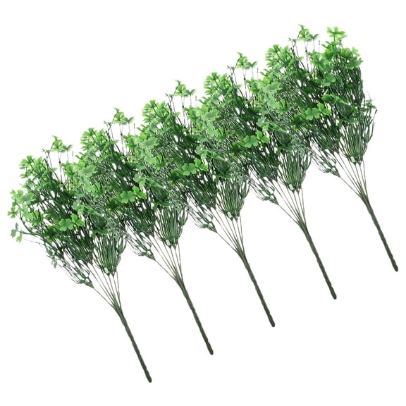 WRITWAA Faux Four Leaf Clover in Green Plastic - Perfect for Indoor and Outdoor Decor
