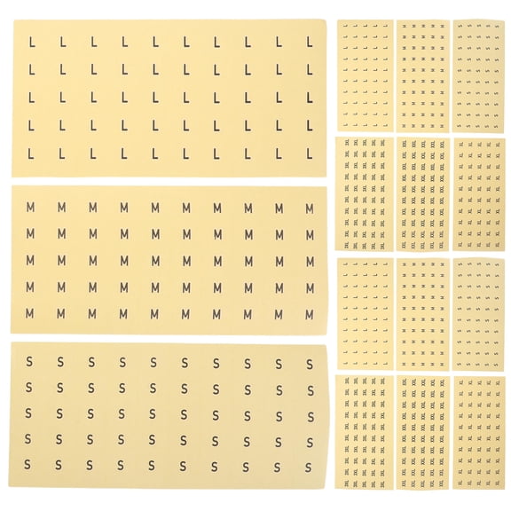 WRITWAA Clothing Size Stickers Multi PVC Peel and Stick for Accurate Size Id 600Pcs