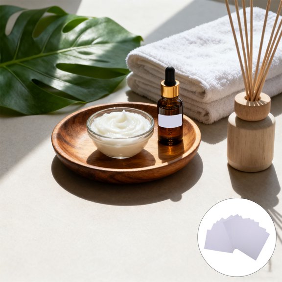 WRITWAA 600Pcs White Printable Bottle Label Stickers for Kitchen Oil Jars and Pantry Containers