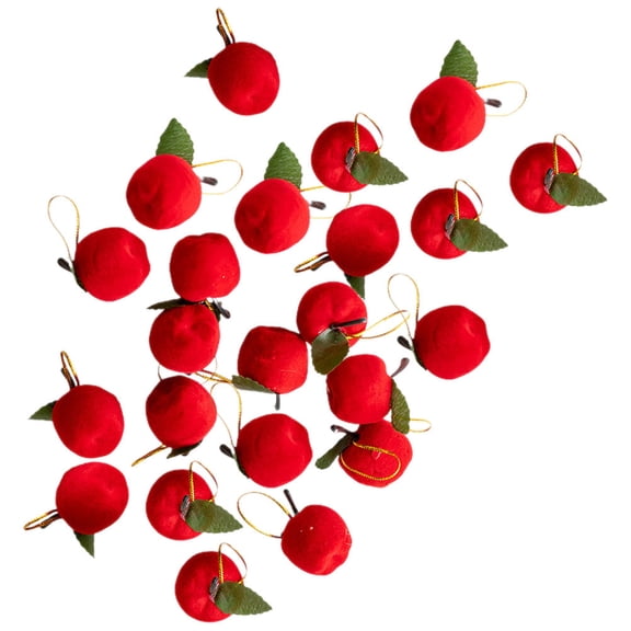 WRITWAA 60Pcs Christmas Tree Apple Pendant Hanging Decor for Garden Courtyard and Party