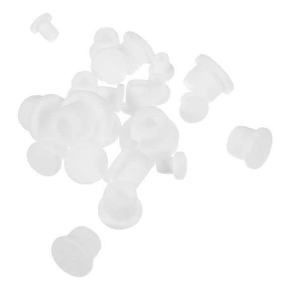 WRITWAA Replaceable Salt Pepper Shaker Stoppers Silicone Plug Cover White 60Pcs