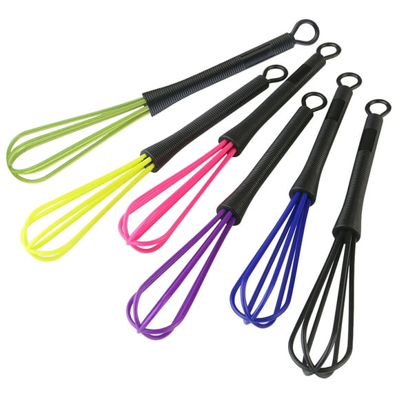 WRITWAA 6Pcs Salon Dye Whisk Plastic Balloon Mixer for Home and Salon Use Assorted Colors