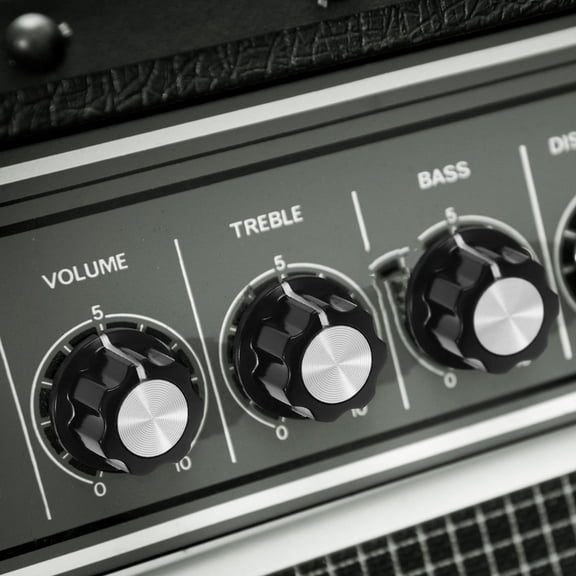 WRITWAA 6Pcs Black Volume Tone Control Knobs for Guitar Effect Pedals and Amplifiers