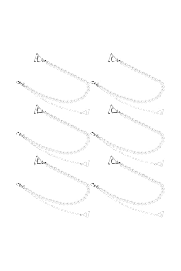 6Pcs Beaded Straps for Wedding Dress Adjustable Length Non Slip for Women