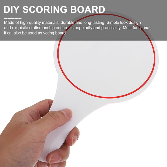 WRITWAA 6Pcs Handheld Whiteboards Foam Scoreboard Blank Writing Boards with Handle for DIY Scoring